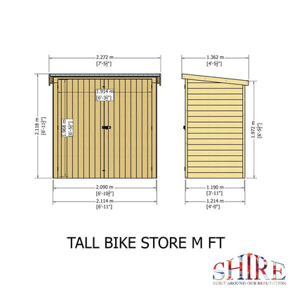 Shire Tall Bike Store 7 x 4ft - JJ Building Materials