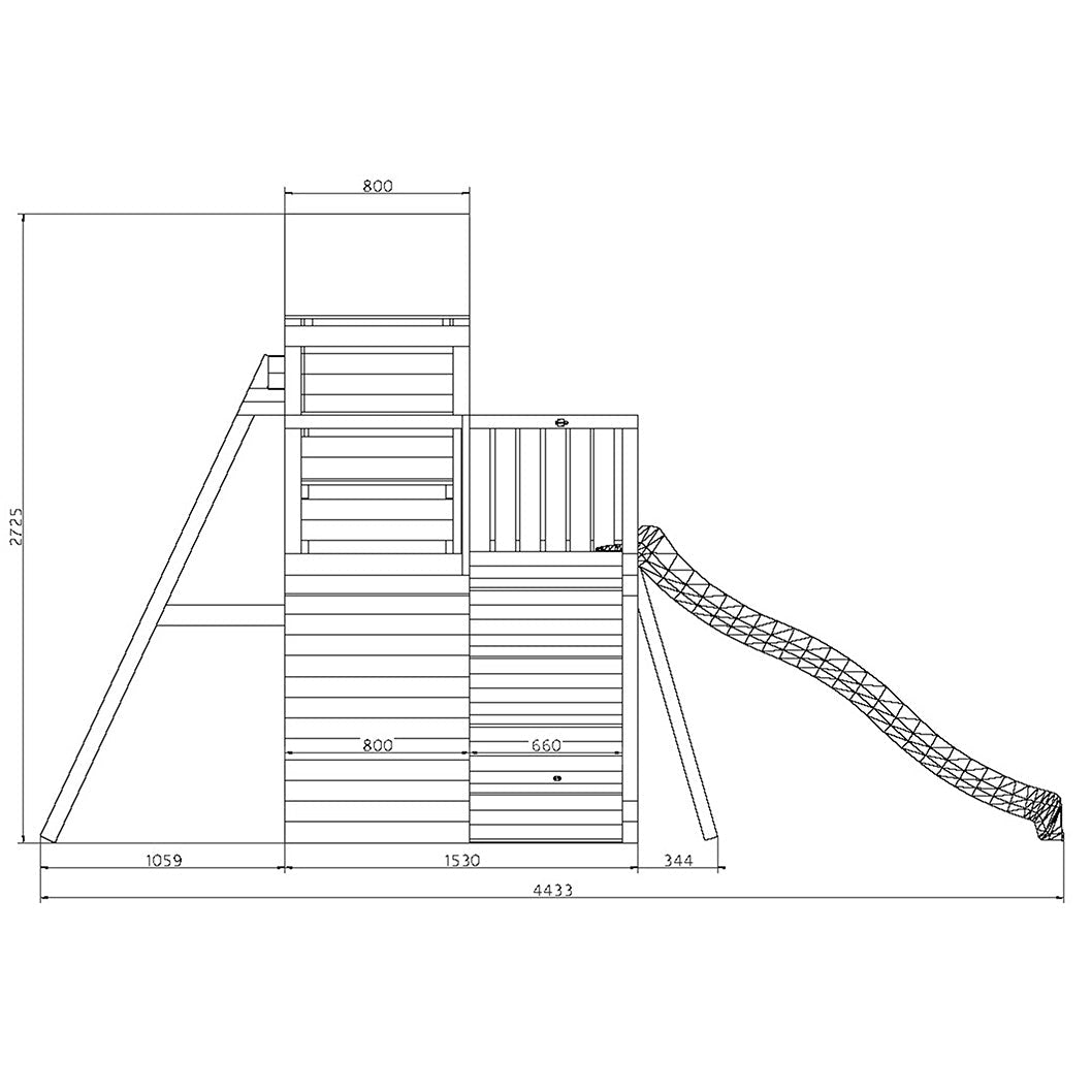 Shire Treehouse Climbing Frame with Swing and Slide - JJ Building Materials