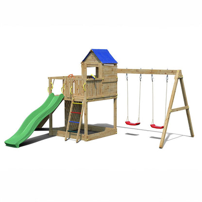 Shire Treehouse Climbing Frame with Swing and Slide - JJ Building Materials