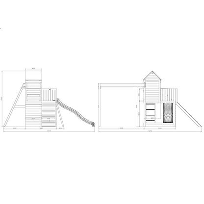Shire Treehouse Climbing Frame with Swing and Slide - JJ Building Materials