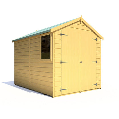 Shire Warwick 8x6ft T&G Double Door Apex Wooden Shed - JJ Building Materials