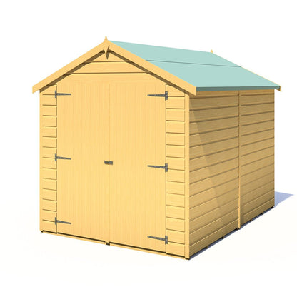 Shire Warwick 8x6ft T&G Double Door Apex Wooden Shed - JJ Building Materials