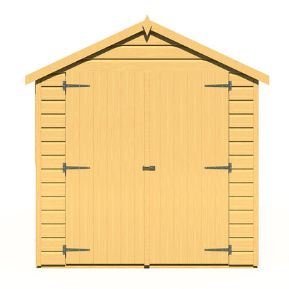 Shire Warwick 8x6ft T&G Double Door Apex Wooden Shed - JJ Building Materials