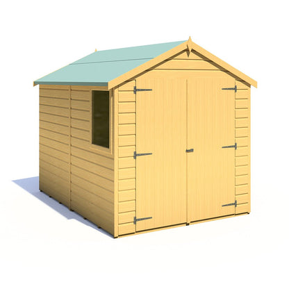 Shire Warwick 8x6ft T&G Double Door Apex Wooden Shed - JJ Building Materials