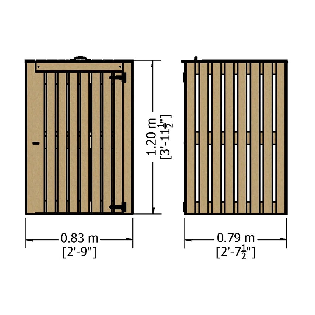 Shire Wheelie Bin Store 3x3ft - JJ Building Materials