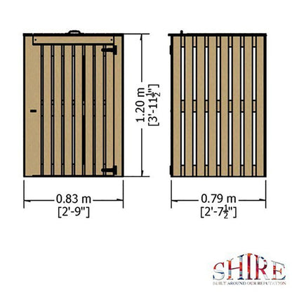 Shire Wheelie Bin Store 3x3ft - JJ Building Materials
