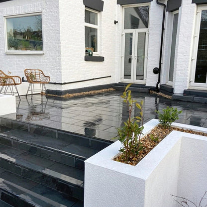 Signature Black 20mm Slate Paving Slabs - JJ Building Materials
