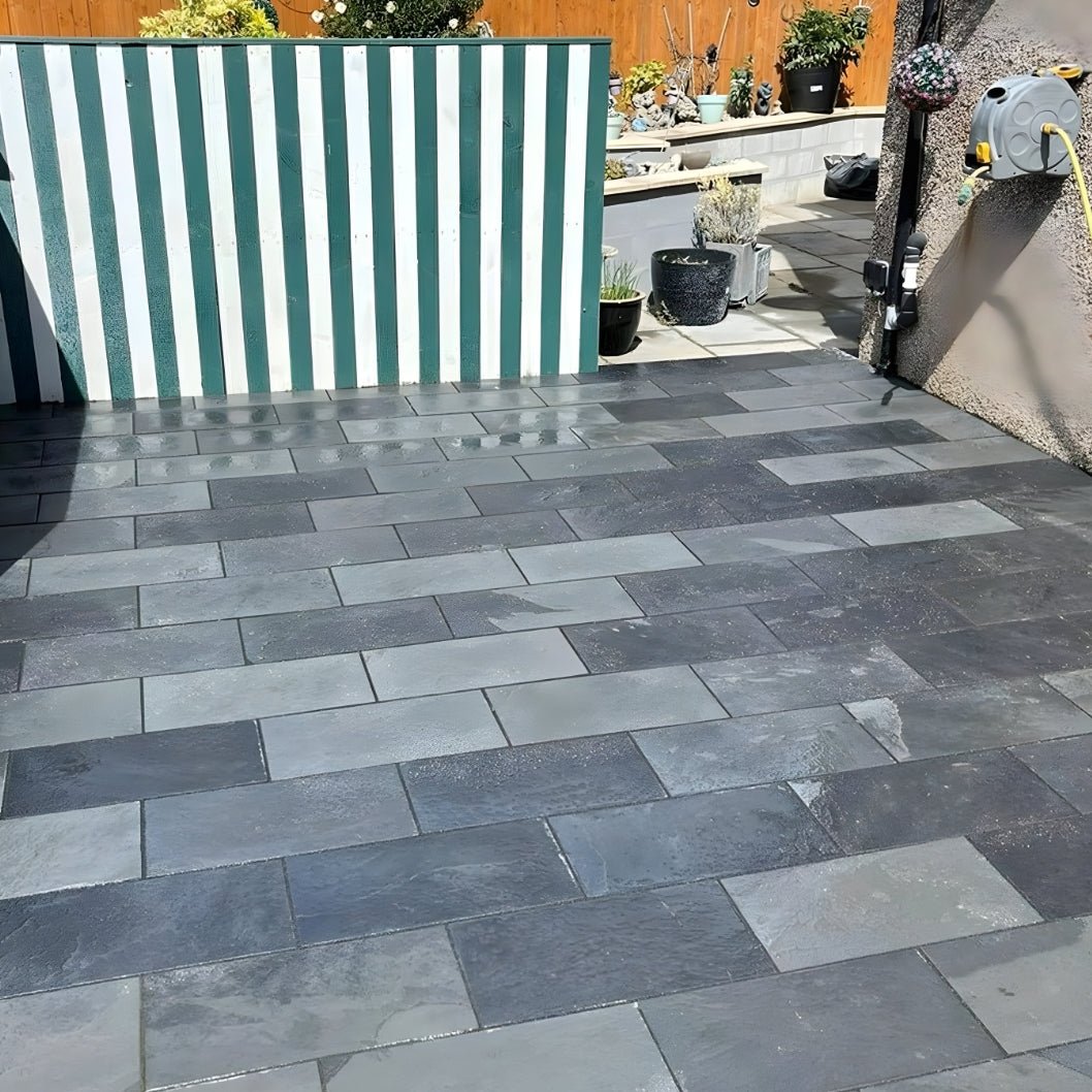 Signature Black 20mm Slate Paving Slabs - JJ Building Materials