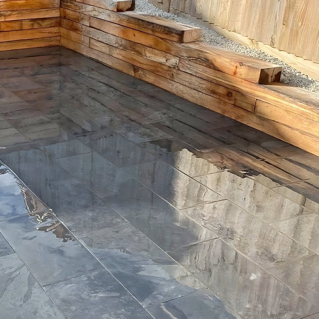 Signature Black 20mm Slate Paving Slabs - JJ Building Materials