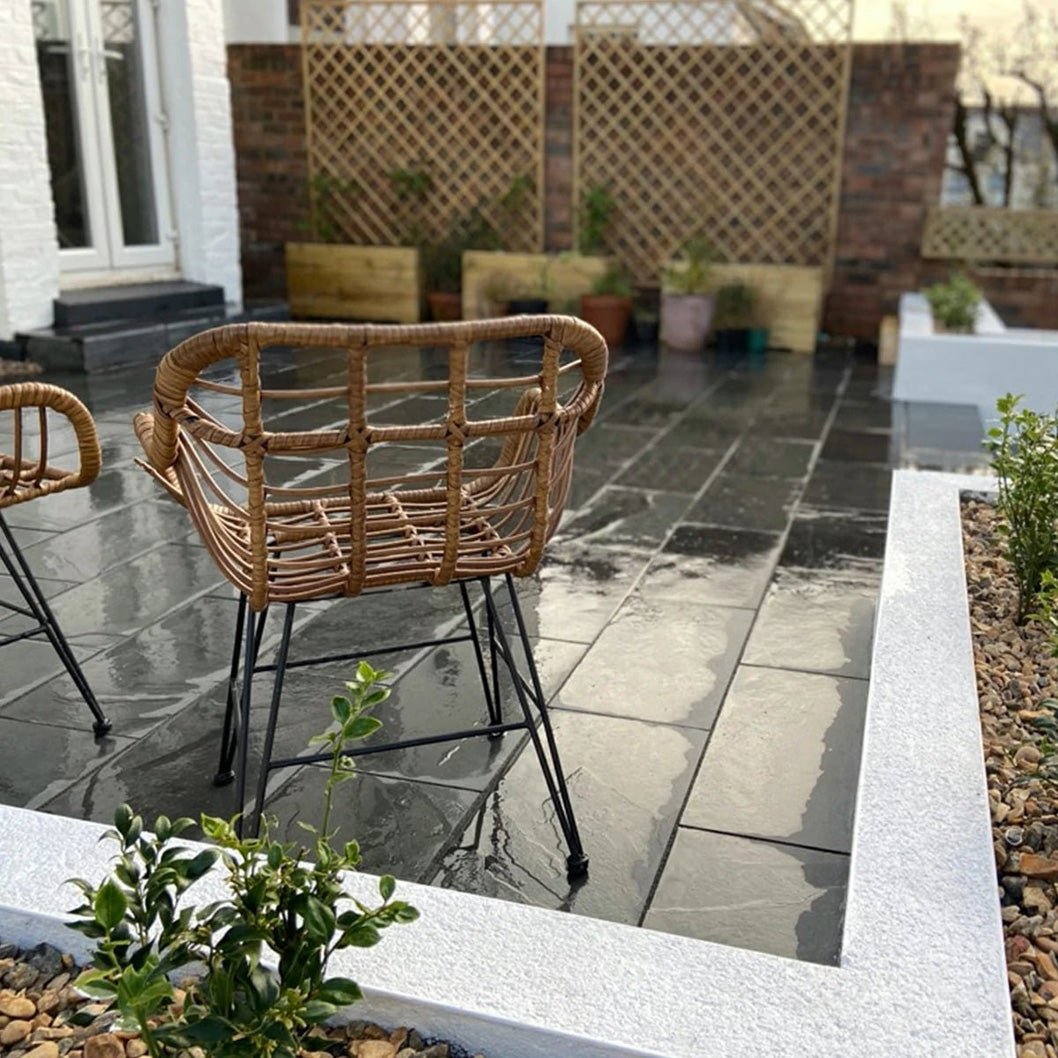 Signature Black 20mm Slate Paving Slabs - JJ Building Materials