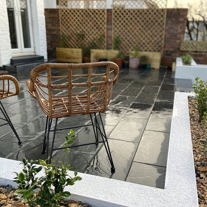 Signature Black 20mm Slate Paving Slabs - JJ Building Materials