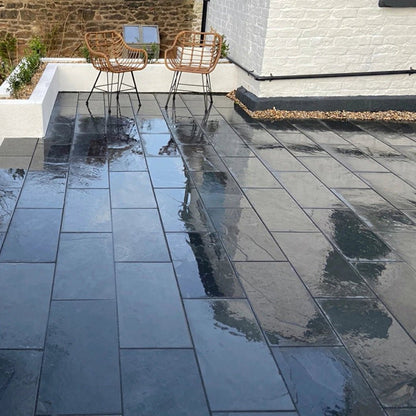 Signature Black 20mm Slate Paving Slabs - JJ Building Materials