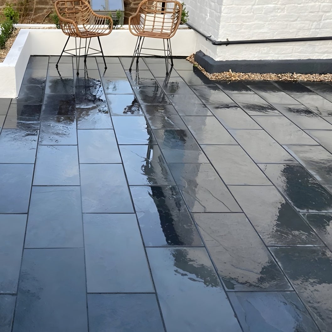 Signature Black 20mm Slate Paving Slabs - JJ Building Materials
