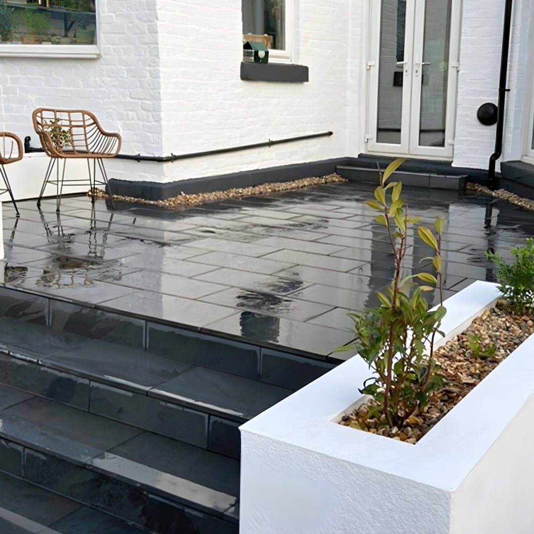 Signature Black 20mm Slate Paving Slabs - JJ Building Materials
