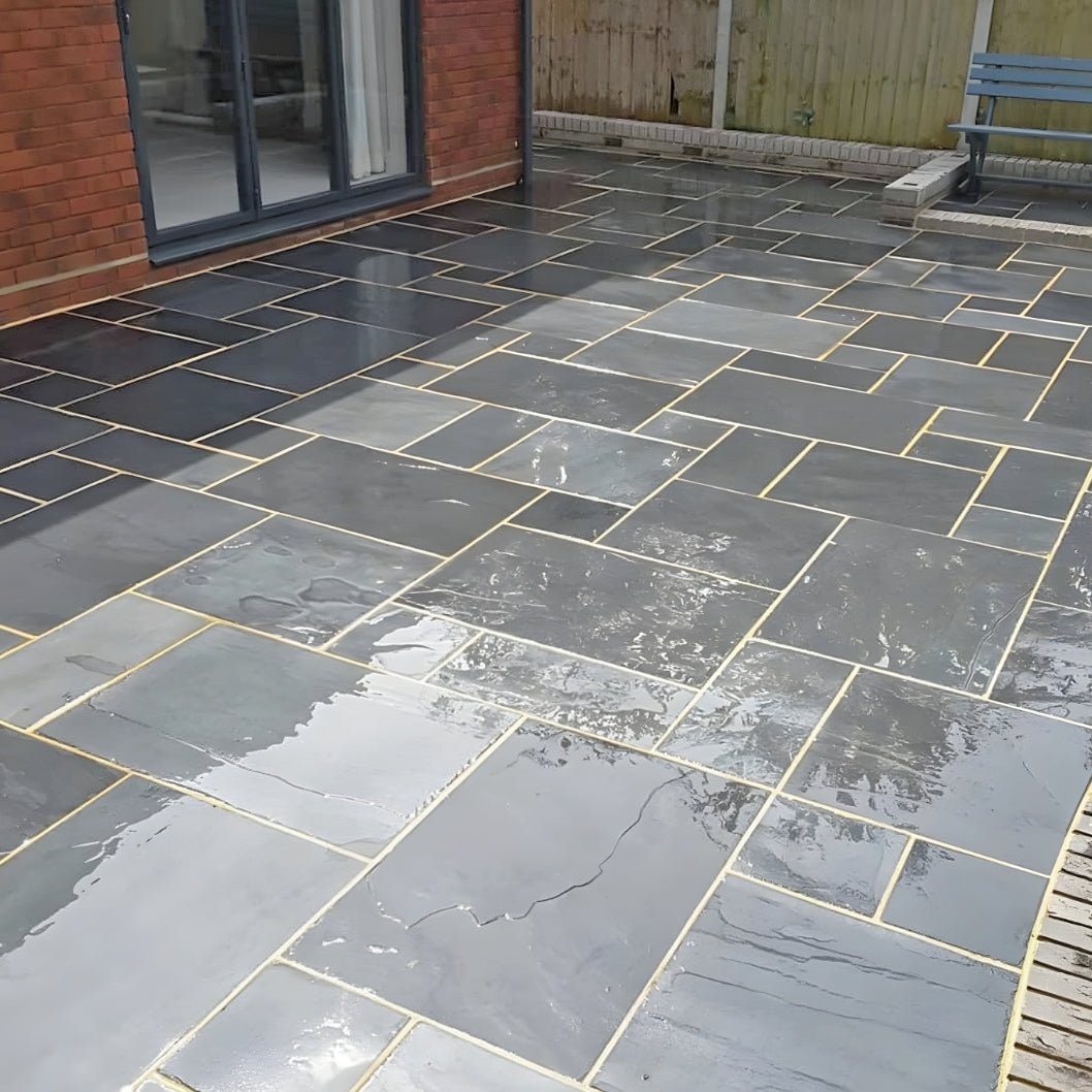 Signature Black 20mm Slate Paving Slabs - Patio Kit - JJ Building Materials