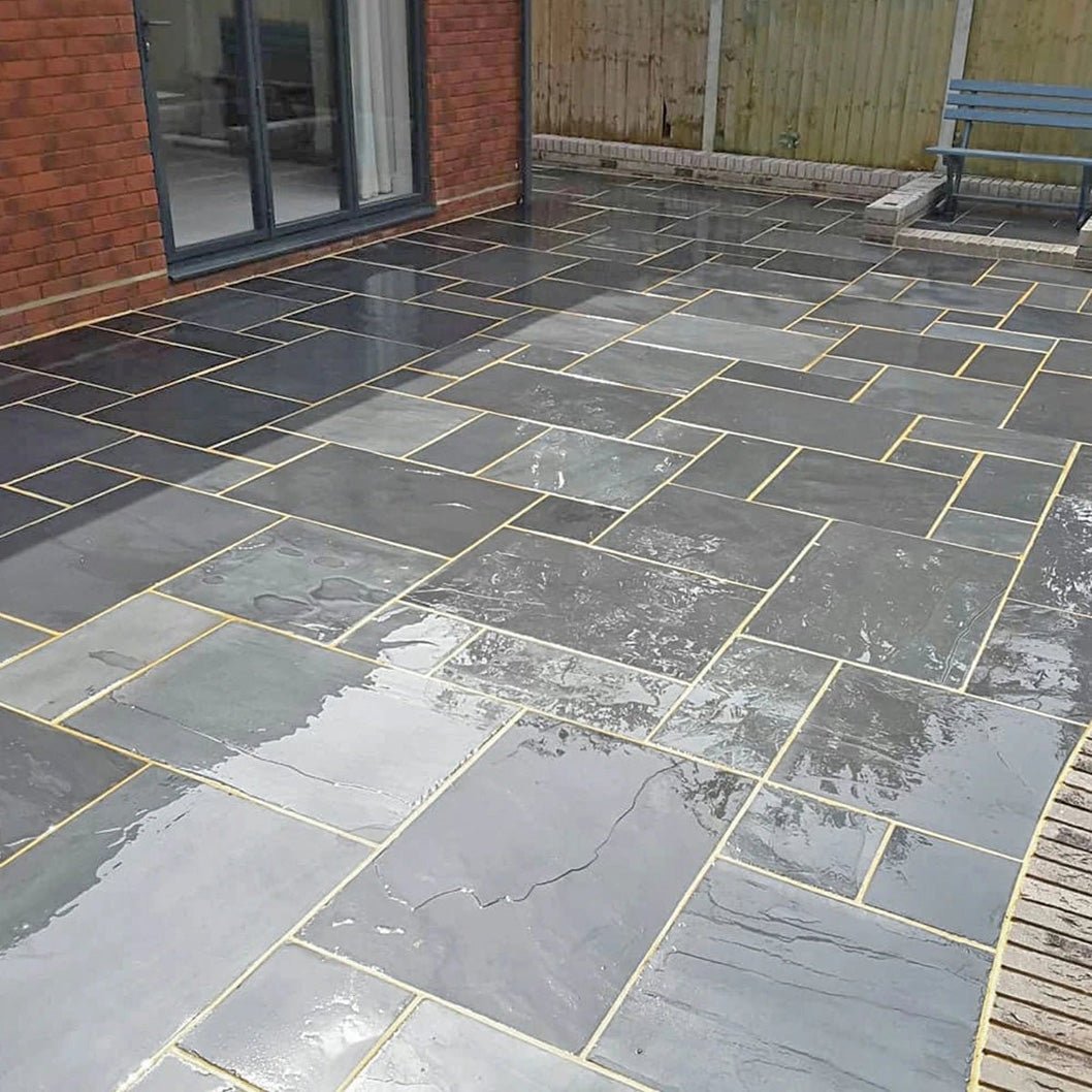 Signature Black 20mm Slate Paving Slabs - Patio Kit - JJ Building Materials