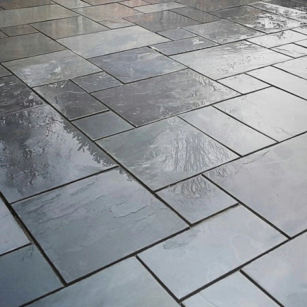 Signature Black 20mm Slate Paving Slabs - Patio Kit - JJ Building Materials