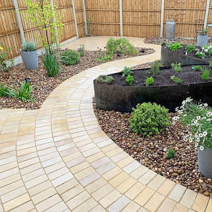 Soft Mint Sandstone Setts - Tumbled - 200x100mm - 40mm - JJ Building Materials