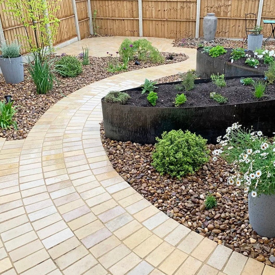 Soft Mint Sandstone Setts - Tumbled - 200x100mm - 40mm - JJ Building Materials