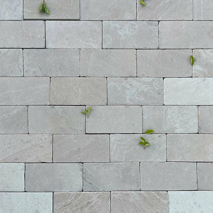 Soft Mint Sandstone Setts - Tumbled - 200x100mm - 40mm - JJ Building Materials