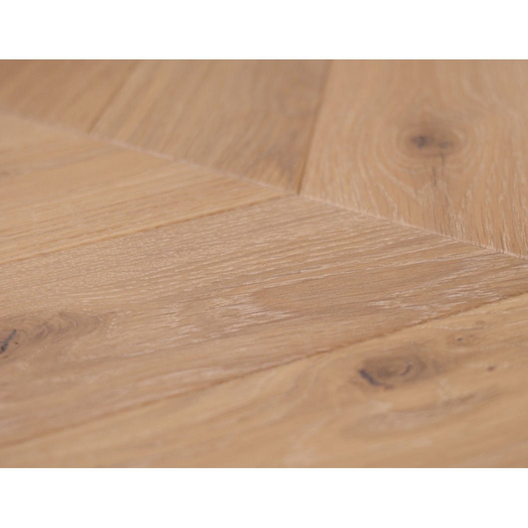 Somersby Oak Chevron Brushed Fusion Hybrid Engineered Wood Flooring - 1.568m2 Pack Size | Parquet Range - JJ Building Materials
