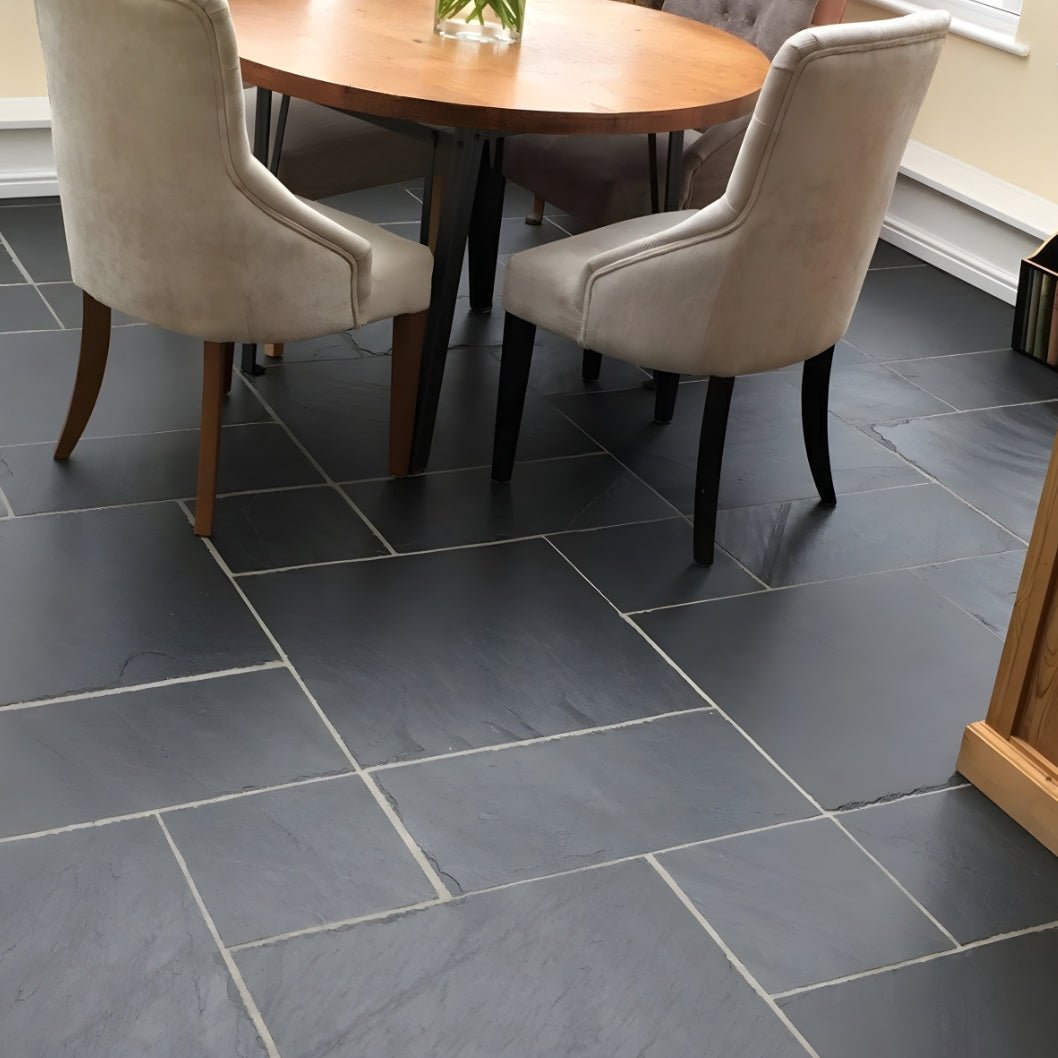 Steel Blue 20mm Slate Paving Slabs - Patio Kit - JJ Building Materials