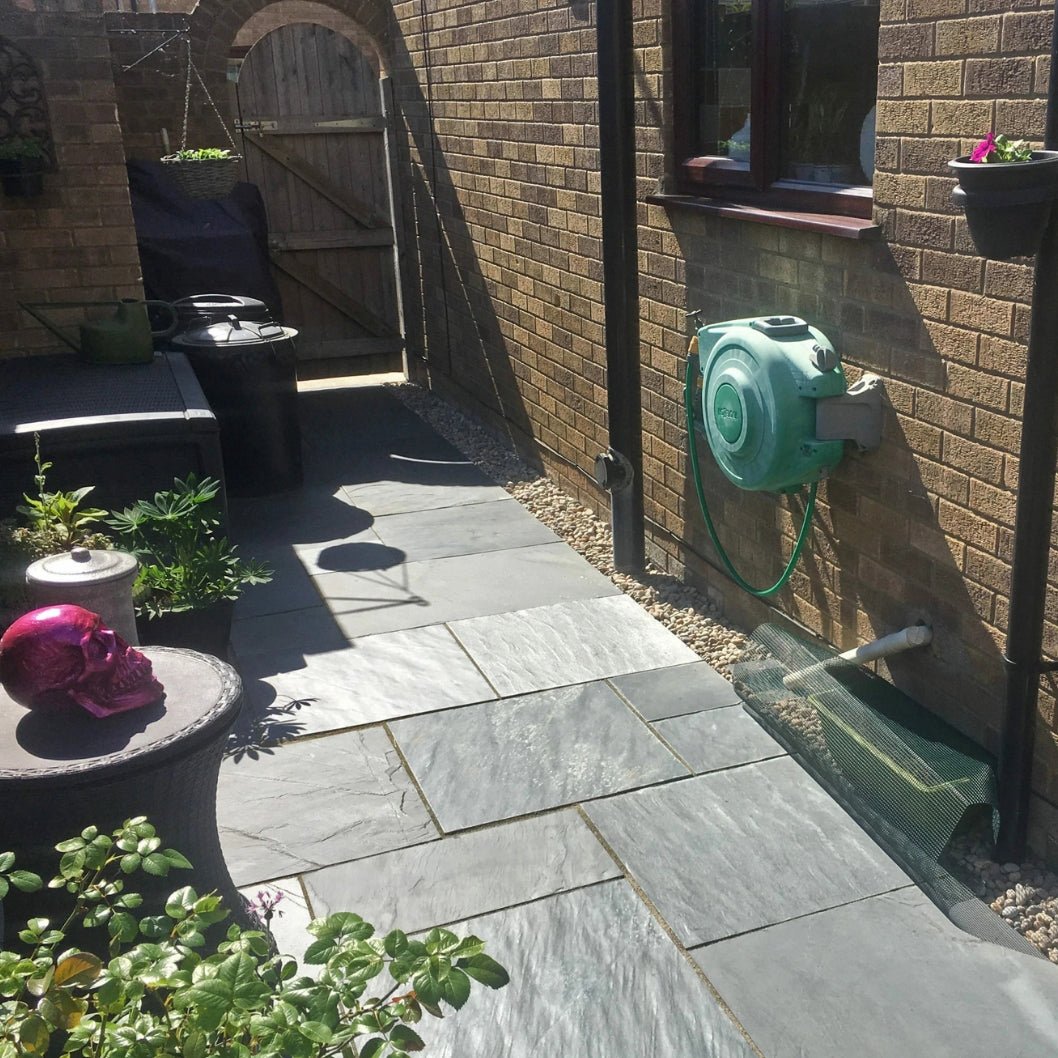 Steel Blue 20mm Slate Paving Slabs - Patio Kit - JJ Building Materials