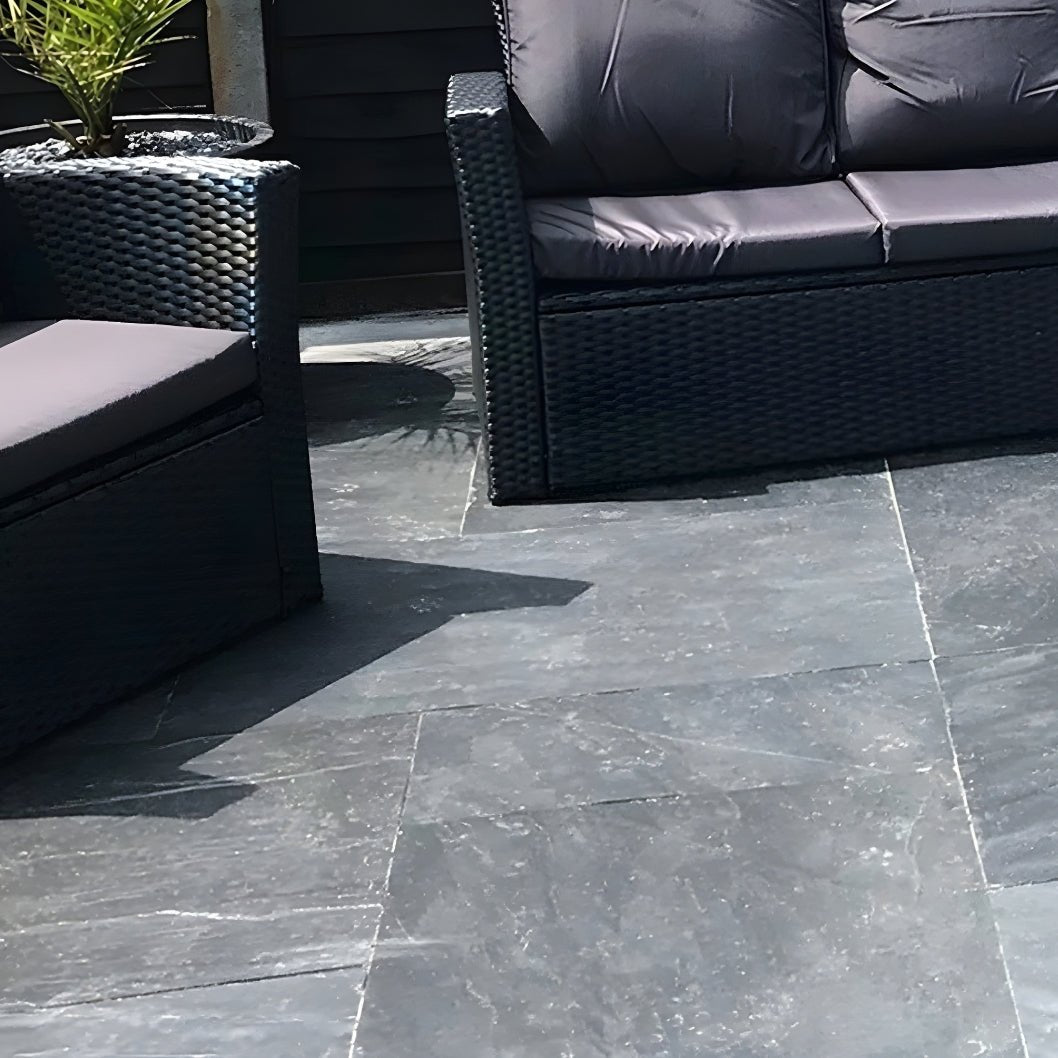 Steel Blue 20mm Slate Paving Slabs - Patio Kit - JJ Building Materials