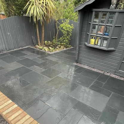 Steel Blue 20mm Slate Paving Slabs - Patio Kit - JJ Building Materials