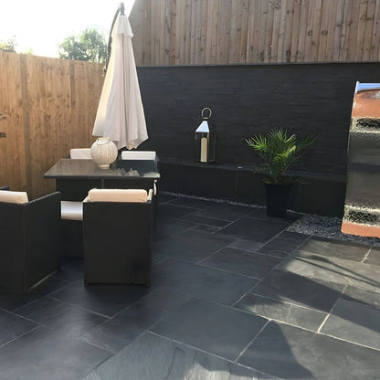 Steel Blue 20mm Slate Paving Slabs - Patio Kit - JJ Building Materials