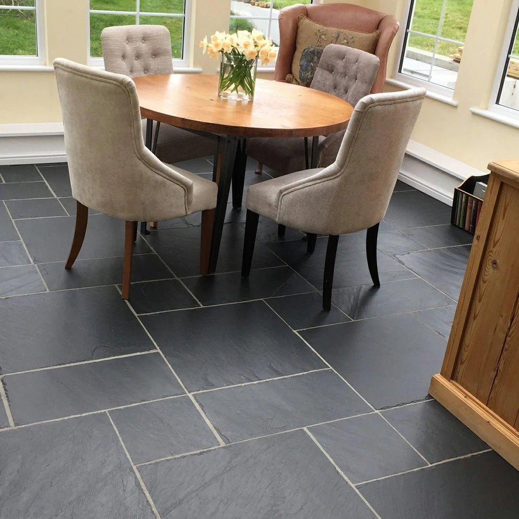 Steel Blue 20mm Slate Paving Slabs - Patio Kit - JJ Building Materials