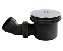 Nui Shower Tray Wastes Black & Chrome Fast Flow Shower Waste Contemporary Black Chrome Polypropylene 99x116x116mm