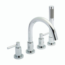 Hudson Reed Tec Lever 4 Tap Hole Bath Mixer Contemp Chrome Brass 237x325x207mm