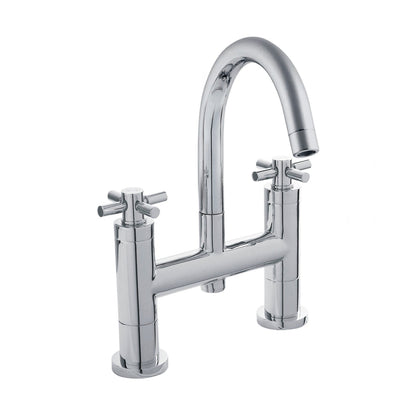 Hudson Reed Tec Crosshead Bath Filler Contemp Chrome Brass 319x230x50mm