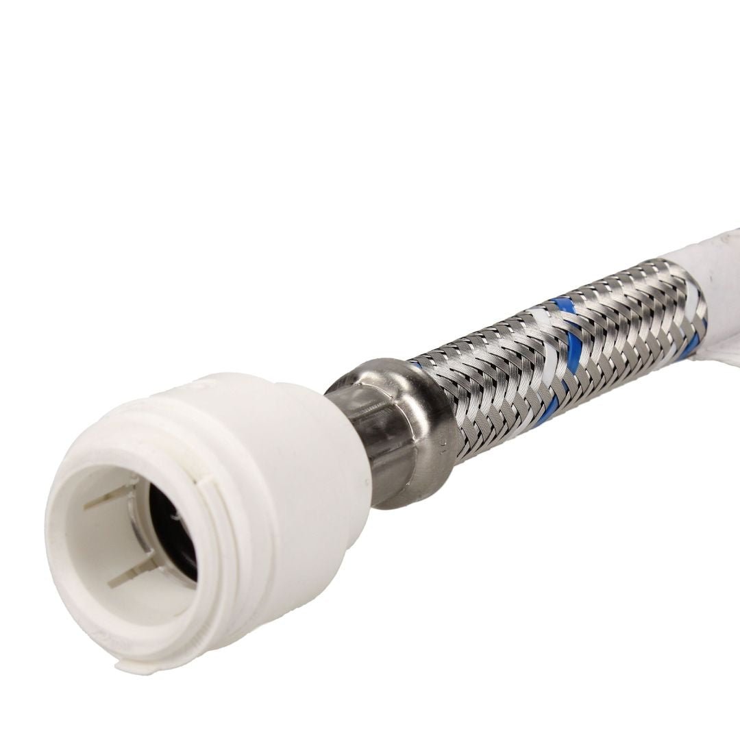 Think - A - Flex Push - fit 22 mm X 22 mm Flexible Tap Connector - 300 mm Long - JJ Building Materials