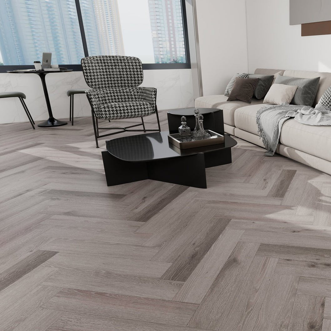 Timba Aquacore ProFlex SPC Collection Herringbone Boat Shack Oak (H4) 5.5 x 122 x 610mm (inc. 1mm IXPE) Pack Size: 1.935m² - JJ Building Materials