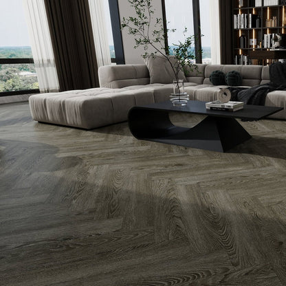 Timba Aquacore ProFlex SPC Collection Herringbone Nimbus Oak (H3) 5.5 x 122 x 610mm (inc. 1mm IXPE) Pack Size: 1.935m² - JJ Building Materials