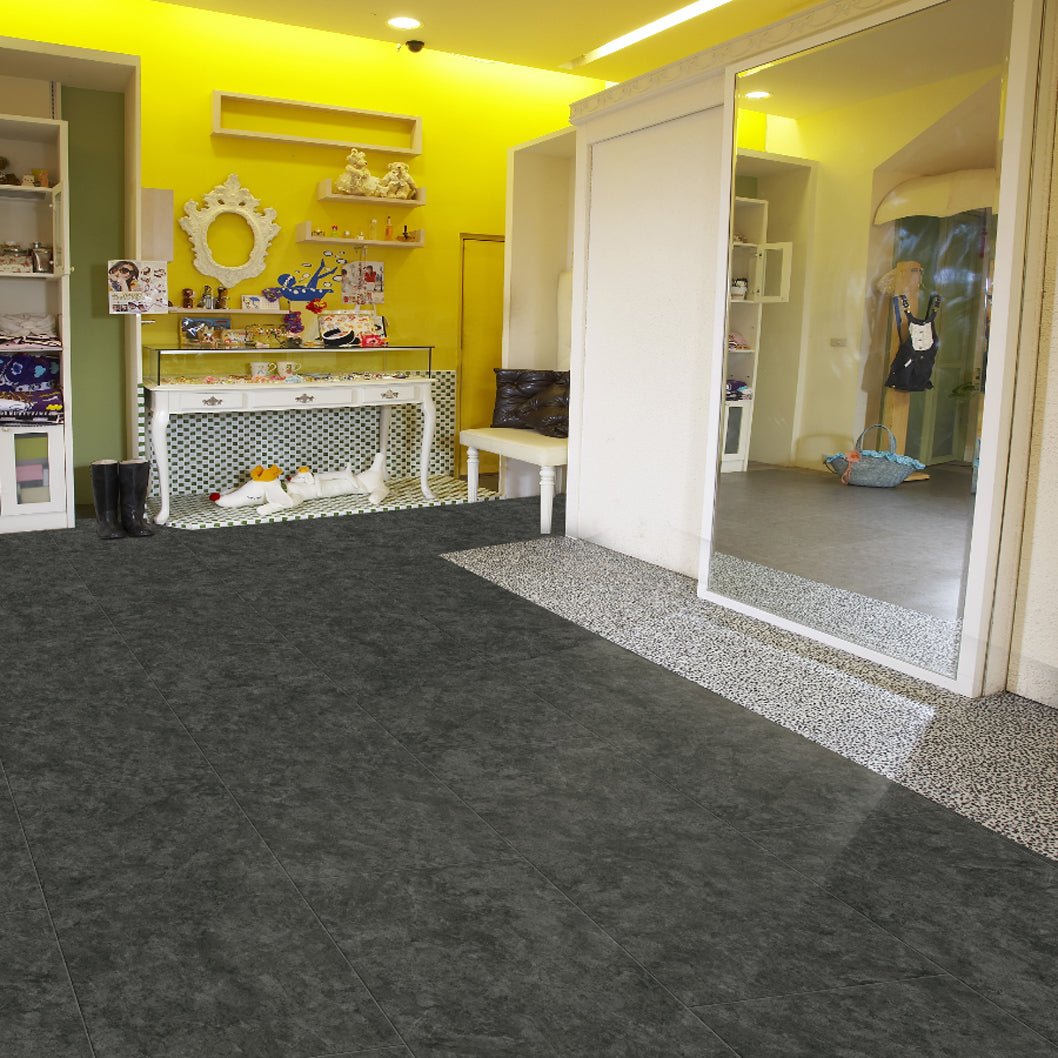 Timba Aquacore ProFlex SPC Collection Tiles Graphite Stone (T4) 5.5 x 457 x 914mm (inc. 1mm IXPE) Pack Size: 2.506m² - JJ Building Materials