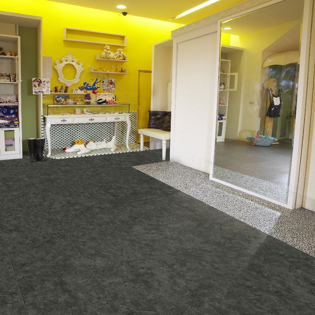 Timba Aquacore ProFlex SPC Collection Tiles Graphite Stone (T4) 5.5 x 457 x 914mm (inc. 1mm IXPE) Pack Size: 2.506m² - JJ Building Materials