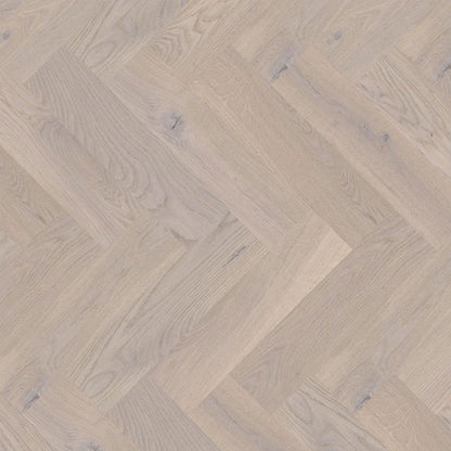 Timba Maxiply Pro Trade Clic Engineered Herringbone Aspen Oak: Brushed Matt Lacquered 12/3 x 150 x 600mm Pack Size: 2.16m² - JJ Building Materials