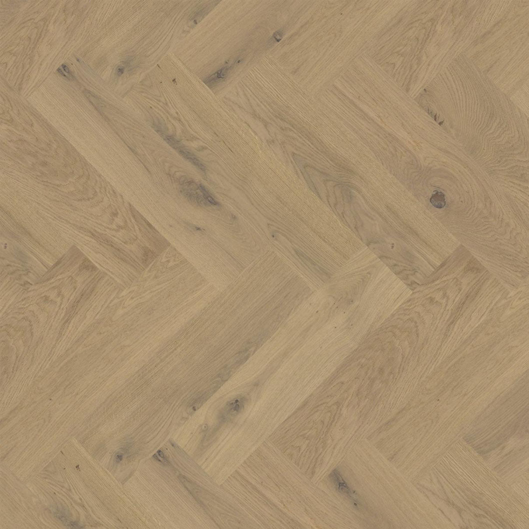 Timba Maxiply Pro Trade Clic Engineered Herringbone Blonde Oak: Brushed Matt Lacquered 12/3 x 150 x 600mm Pack Size: 2.16m² - JJ Building Materials