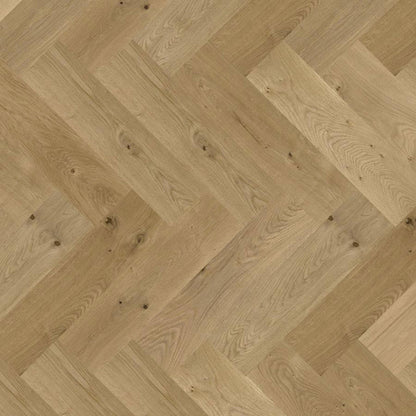 Timba Maxiply Pro Trade Clic Engineered Herringbone Natural Oak: Brushed & Matt Lacquered 12/3 x 150 x 600mm Pack Size: 2.16m² - JJ Building Materials