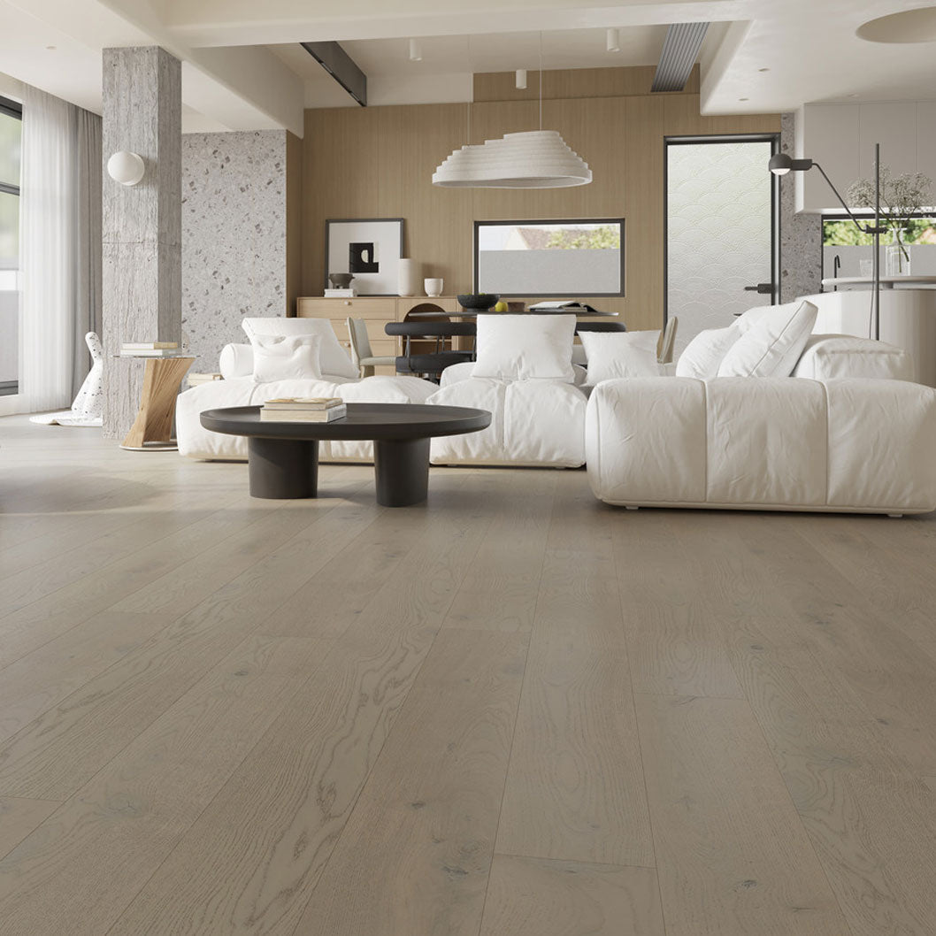 Timba Maxiply Pro Trade Clic Engineered Platinum Oak: Brushed & Matt Lacquered 12/3 x 190 x 1900mm Pack Size: 2.888m² - JJ Building Materials