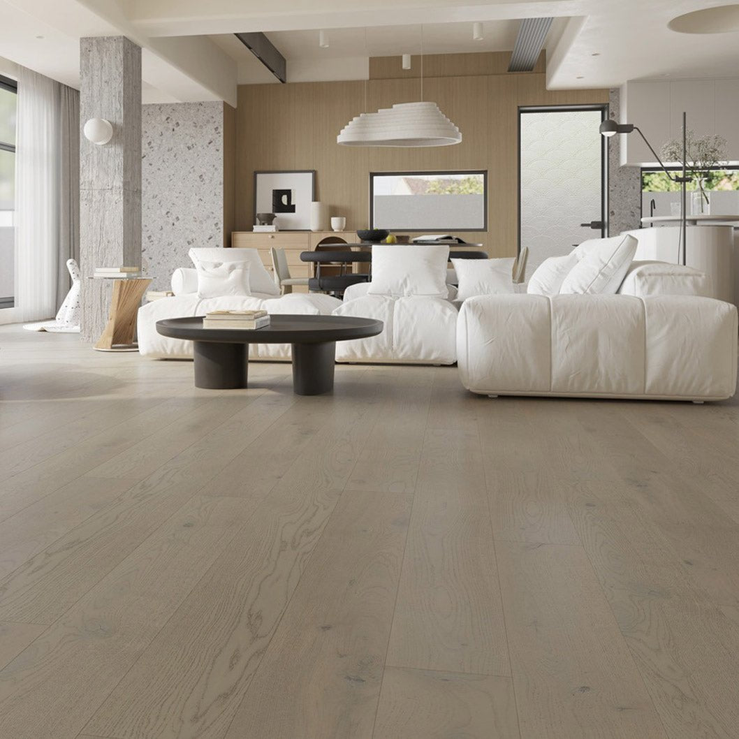 Timba Maxiply Pro Trade Clic Engineered Platinum Oak: Brushed & Matt Lacquered 12/3 x 190 x 1900mm Pack Size: 2.888m² - JJ Building Materials