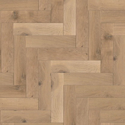 Timba Structural Engineered Herringbone Natural Oak: Brushed & Unfinished 20/6 x 120 x 600mm Pack Size: 1.44m² - JJ Building Materials
