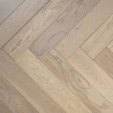 Timba Tradeline Collection Engineered Herringbone Artic Brushed & UV Oiled Oak (Herringbone) 14/3x90x450 Pack Size: 1.296m2 - JJ Building Materials