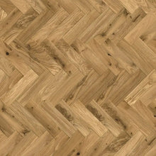 Timba Tradeline Collection Engineered Herringbone Natural Oak: Brushed & UV Oiled Oak (Herringbone) 14/3x90x450 Pack Size: 1.296m2 - JJ Building Materials