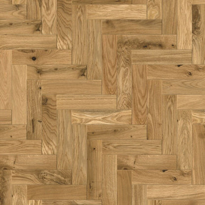 Timba Tradeline Collection Engineered Herringbone Natural Oak: Brushed & UV Oiled Oak (Herringbone) 14/3x90x450 Pack Size: 1.296m2 - JJ Building Materials