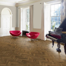 Timba Tradeline Collection Engineered Herringbone Smoked Brushed & UV Oiled Oak (Herringbone) 14/3x90x450 Pack Size: 1.296m2 - JJ Building Materials