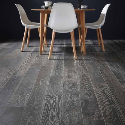 Tolomont Limed Oak Brushed UV Oil Engineered Wood Flooring - 1.98m2 Pack Size | Classic Range
